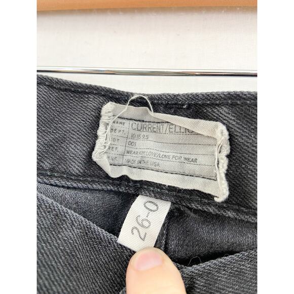 Current/Elliot Women's Cropped Skinny Jeans size 26 Night Wash Distressed - Picture 5 of 10